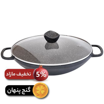 تابه ووک چدن سایز 32 (با درب چدن)	